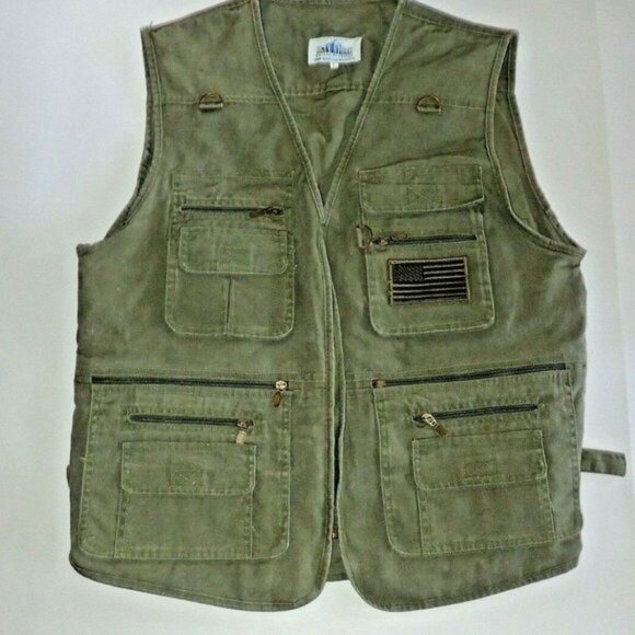 Blue Stone Safety Products Men’s Concealment CCW Vest American Flag Green Size L - Picture 1 of 6